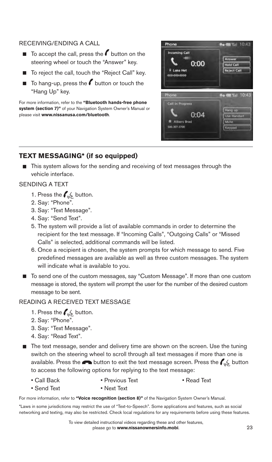 NISSAN 2015 LEAF - Quick Reference Guide User Manual | Page 26 / 28