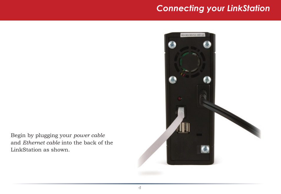 Connecting your linkstation | Buffalo Technology LinkStation Pro Shared Network Storage User Manual | Page 4 / 59