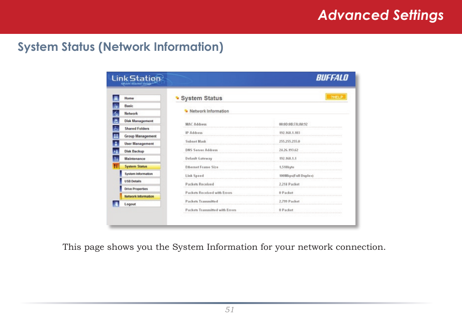Advanced settings | Buffalo Technology LinkStation Pro Shared Network Storage User Manual | Page 51 / 59