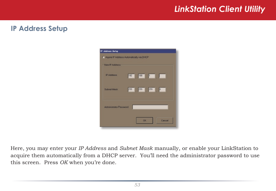 Linkstation client utility | Buffalo Technology LinkStation Pro Shared Network Storage User Manual | Page 53 / 59