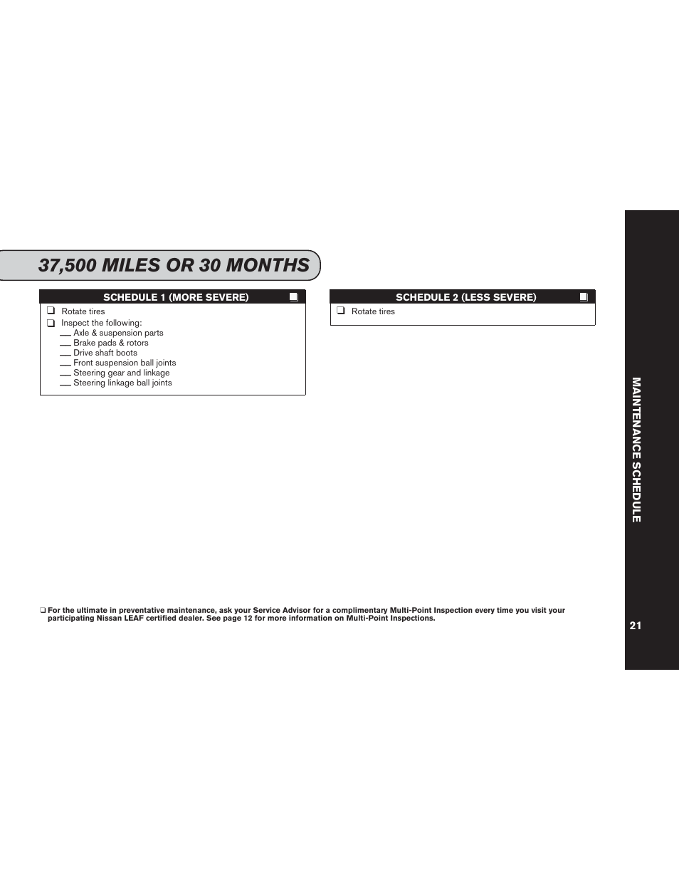 NISSAN 2015 LEAF - Service & Maintenance Guide User Manual | Page 23 / 42