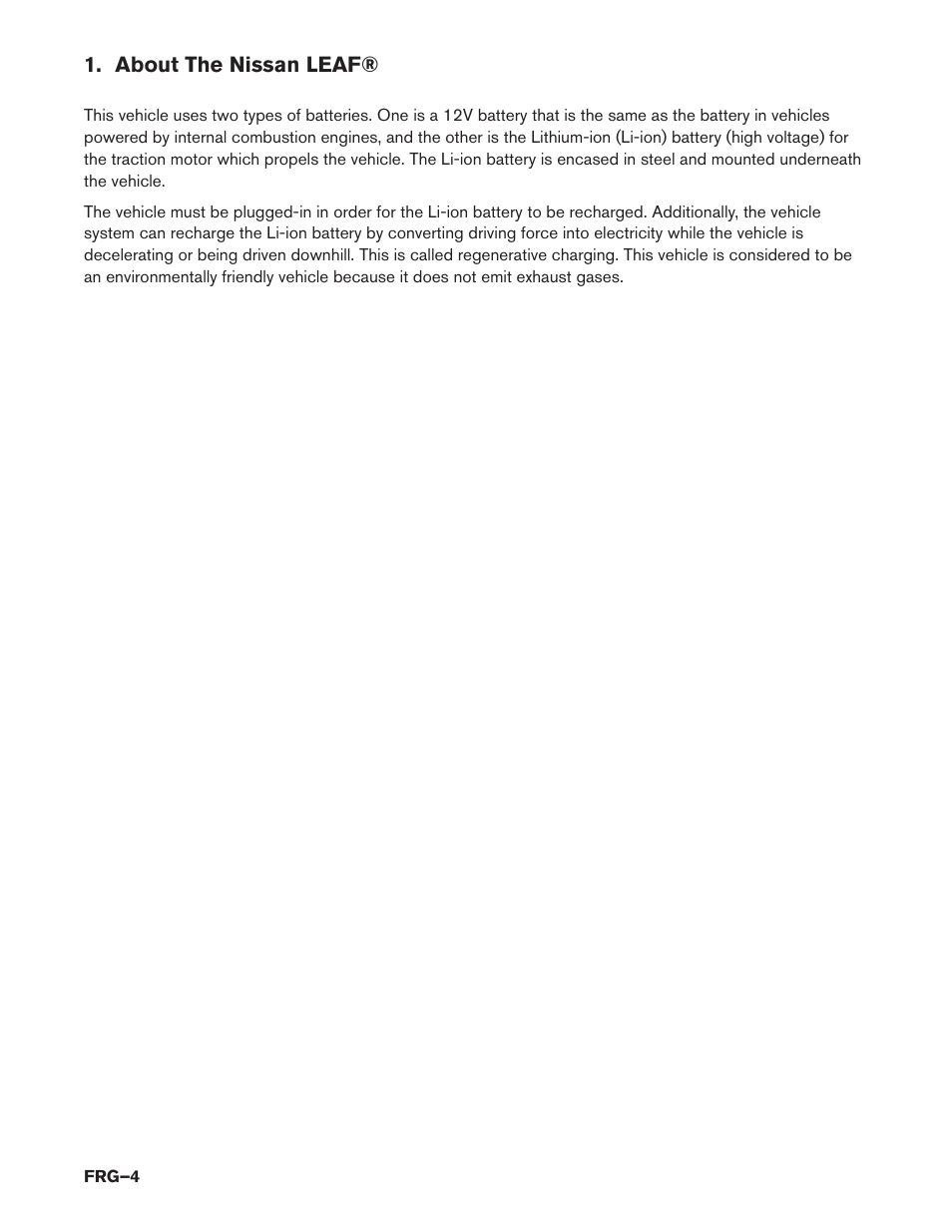 About the nissan leaf | NISSAN 2015 LEAF - First Responder's Guide User Manual | Page 4 / 40