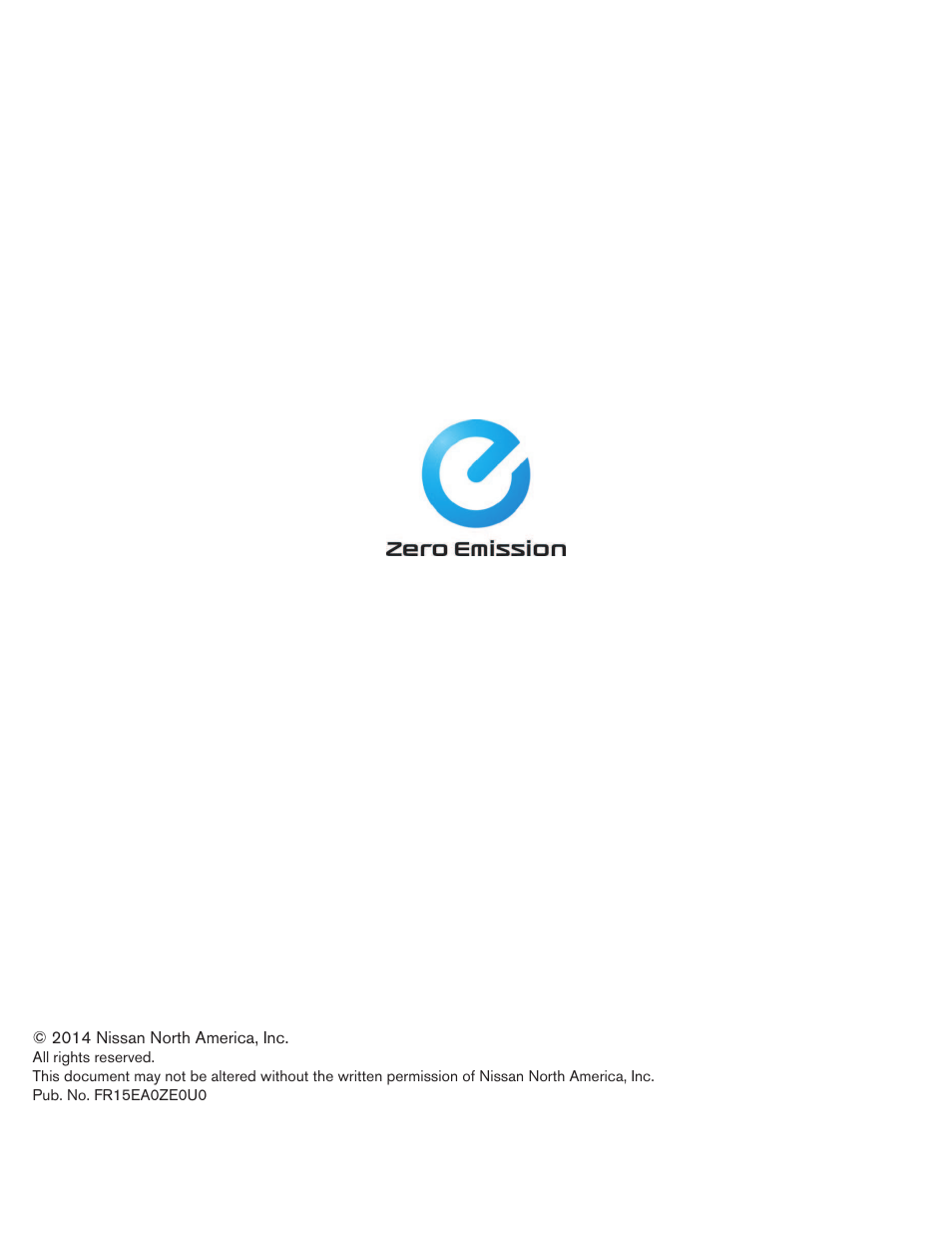 NISSAN 2015 LEAF - First Responder's Guide User Manual | Page 40 / 40