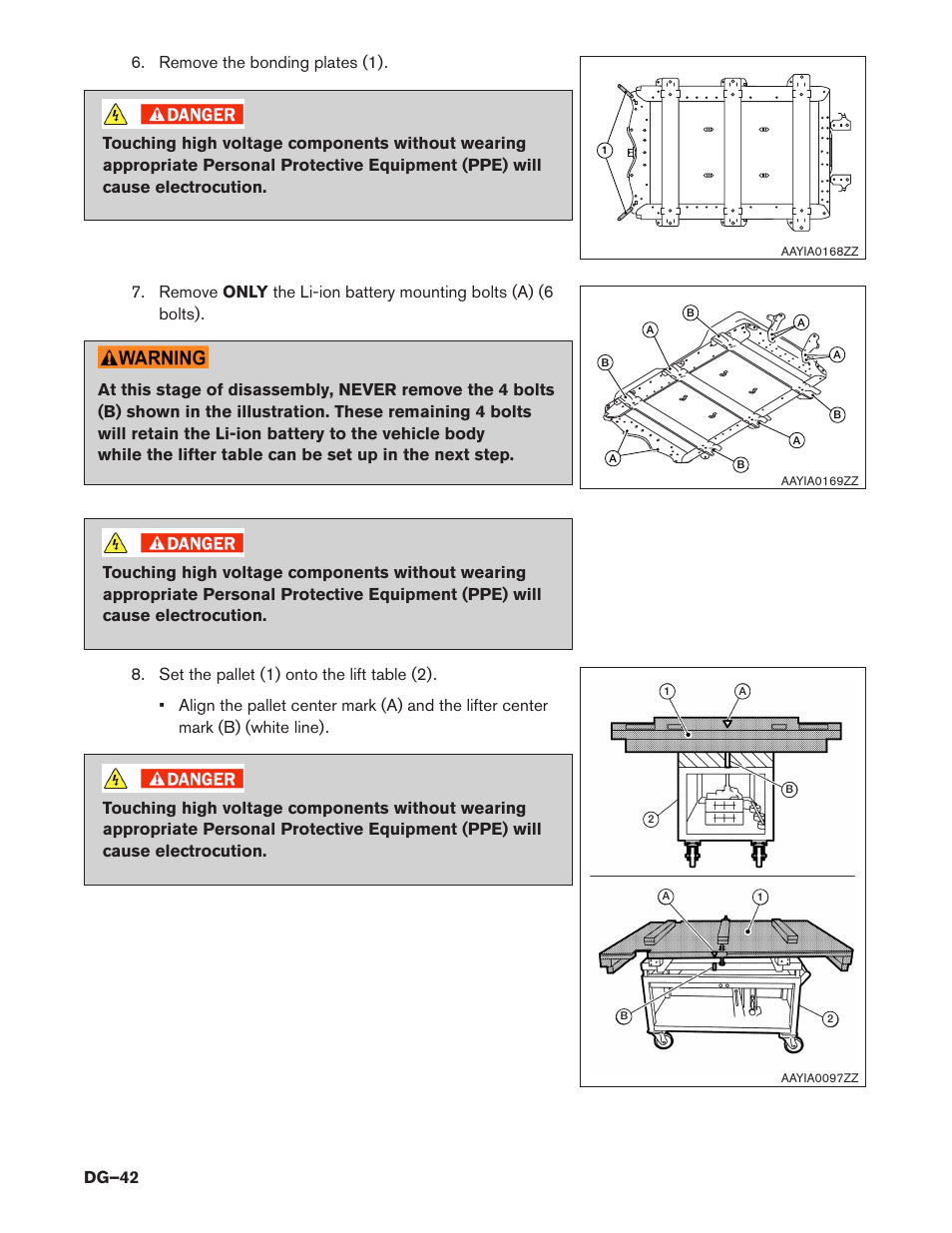 Dg–42 | NISSAN 2015 LEAF - Dismantling Guide User Manual | Page 42 / 45