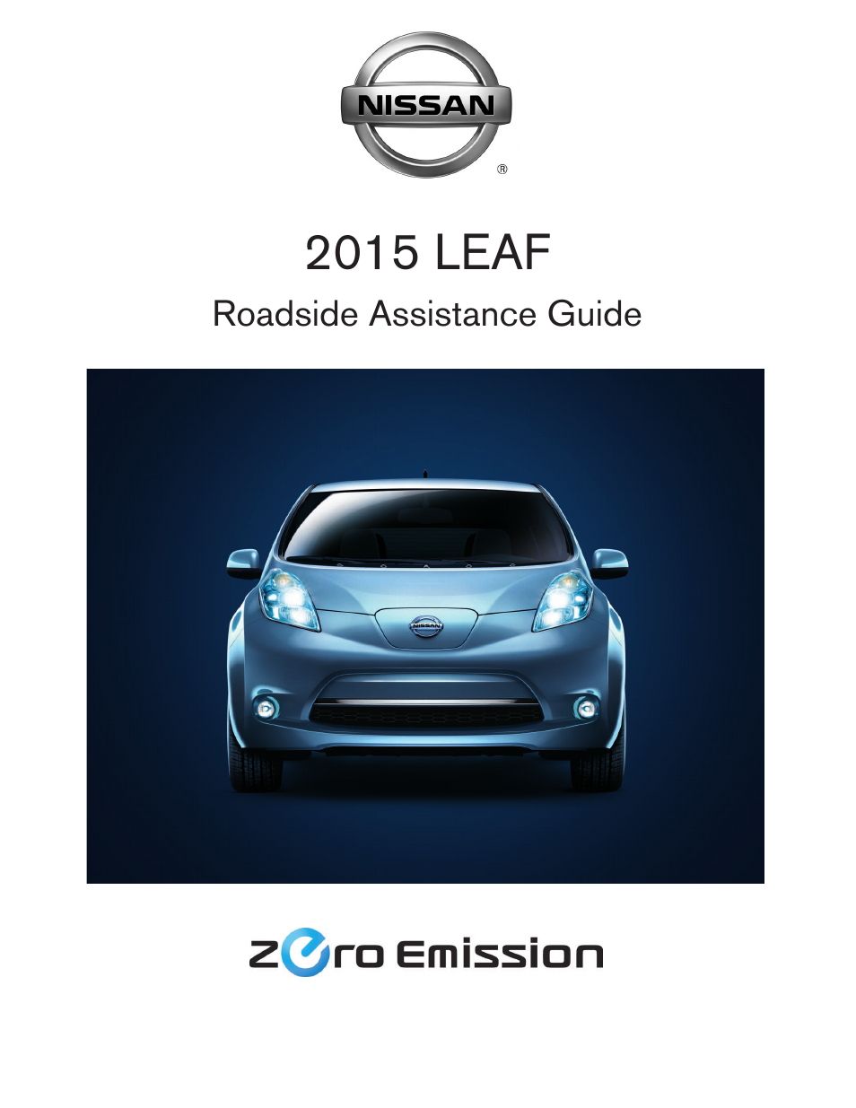 NISSAN 2015 LEAF - Roadside Assistance Guide User Manual | 39 pages