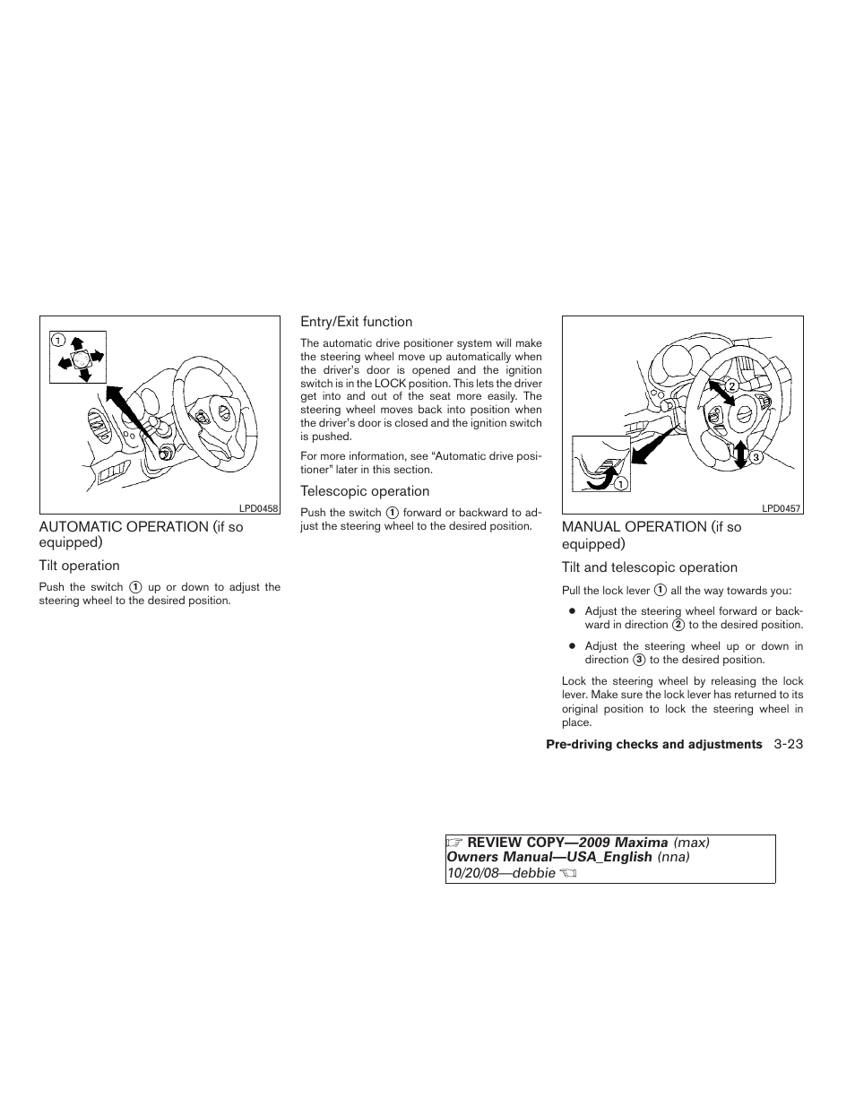 NISSAN 2009 Maxima - Owner's Manual User Manual | Page 144 / 419