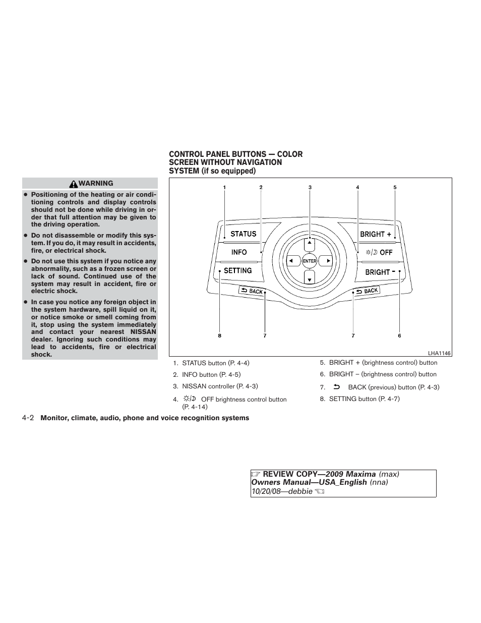 NISSAN 2009 Maxima - Owner's Manual User Manual | Page 155 / 419