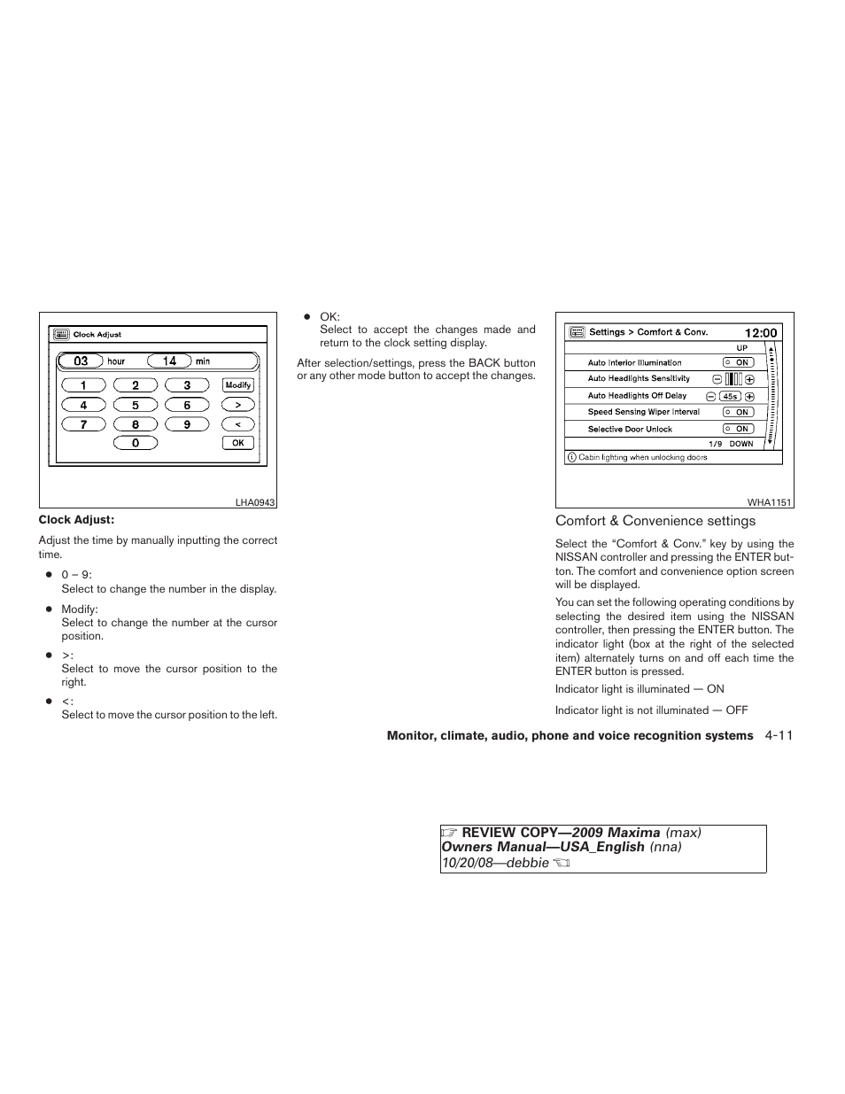 NISSAN 2009 Maxima - Owner's Manual User Manual | Page 164 / 419