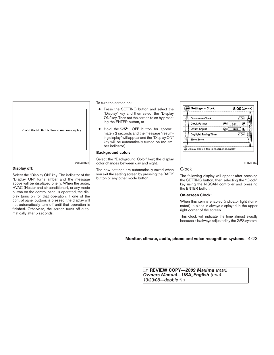 NISSAN 2009 Maxima - Owner's Manual User Manual | Page 176 / 419