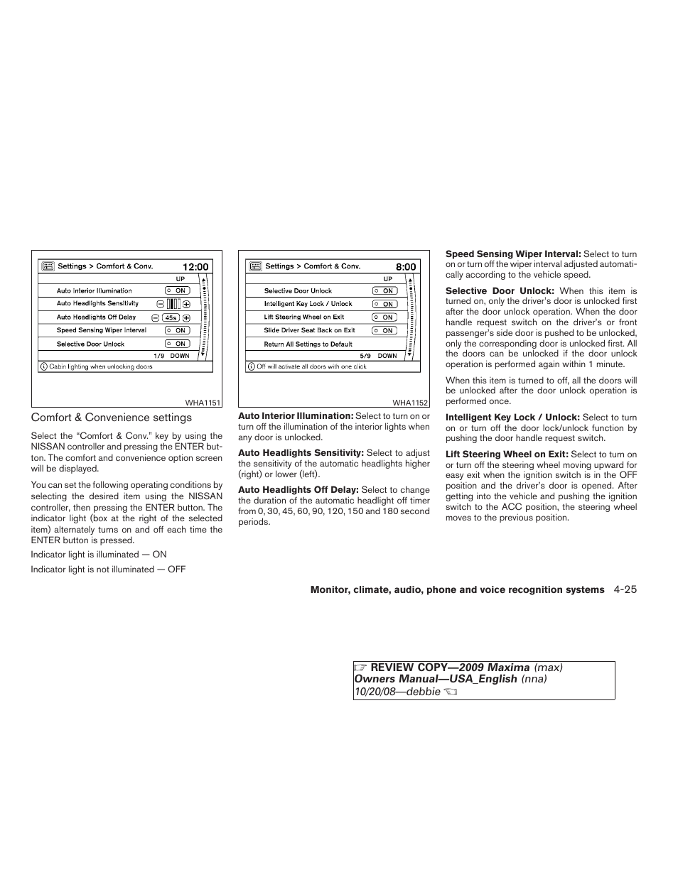 NISSAN 2009 Maxima - Owner's Manual User Manual | Page 178 / 419