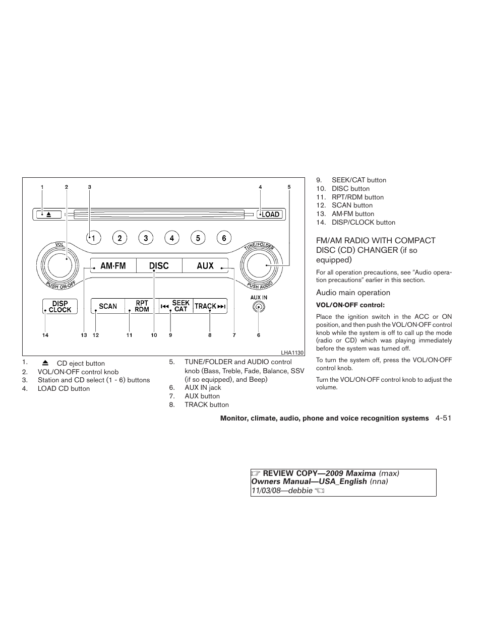 NISSAN 2009 Maxima - Owner's Manual User Manual | Page 204 / 419