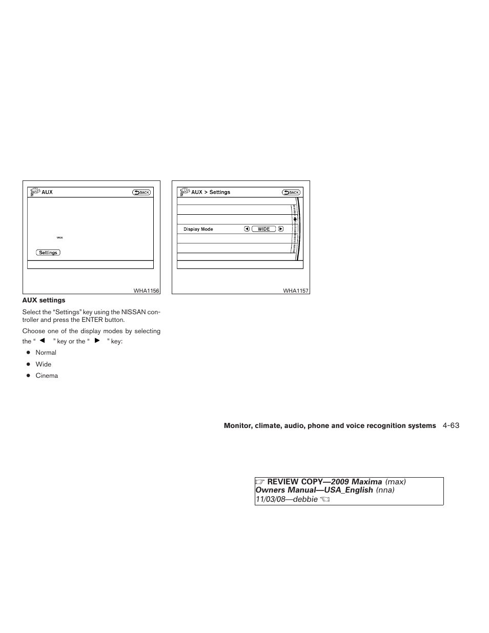 NISSAN 2009 Maxima - Owner's Manual User Manual | Page 216 / 419