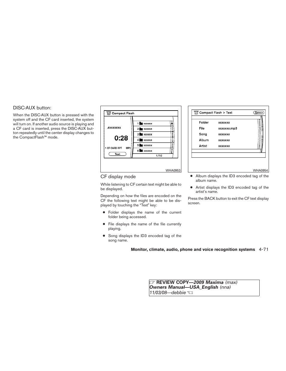 NISSAN 2009 Maxima - Owner's Manual User Manual | Page 224 / 419