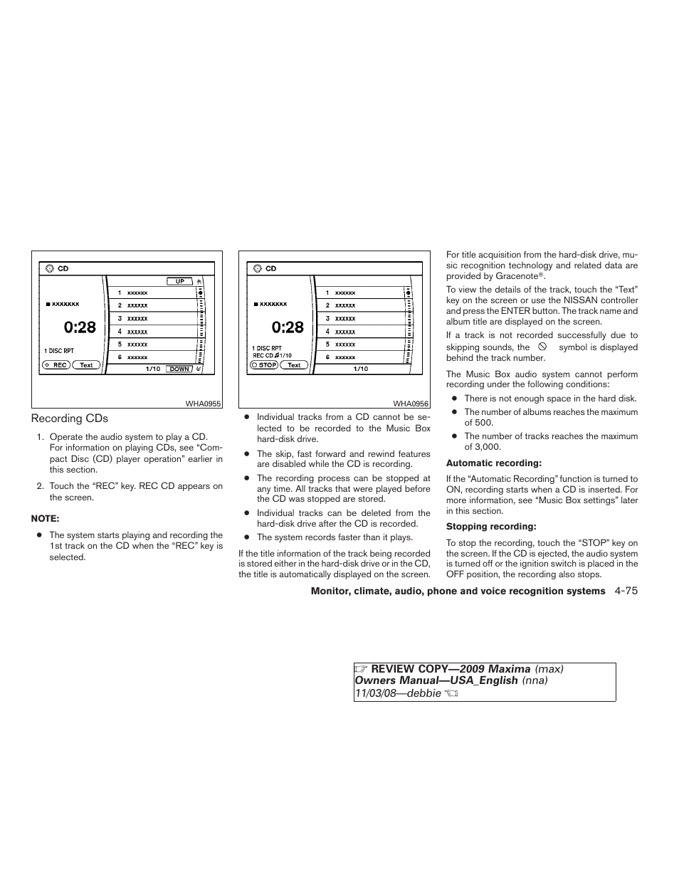 NISSAN 2009 Maxima - Owner's Manual User Manual | Page 228 / 419