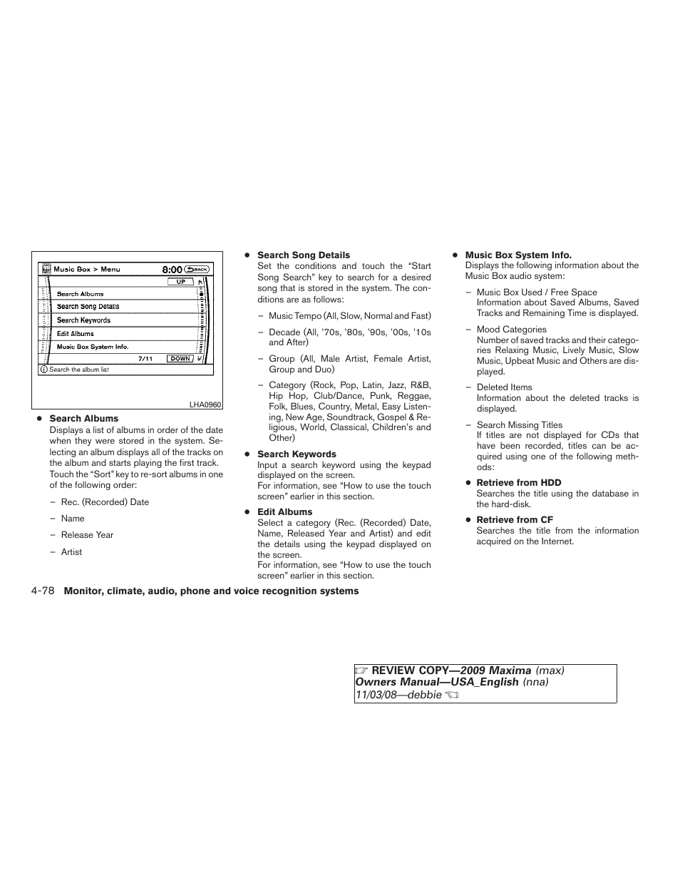 NISSAN 2009 Maxima - Owner's Manual User Manual | Page 231 / 419