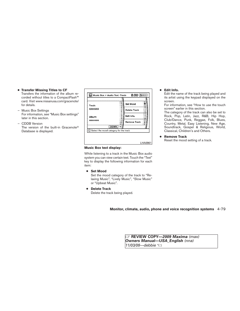 NISSAN 2009 Maxima - Owner's Manual User Manual | Page 232 / 419