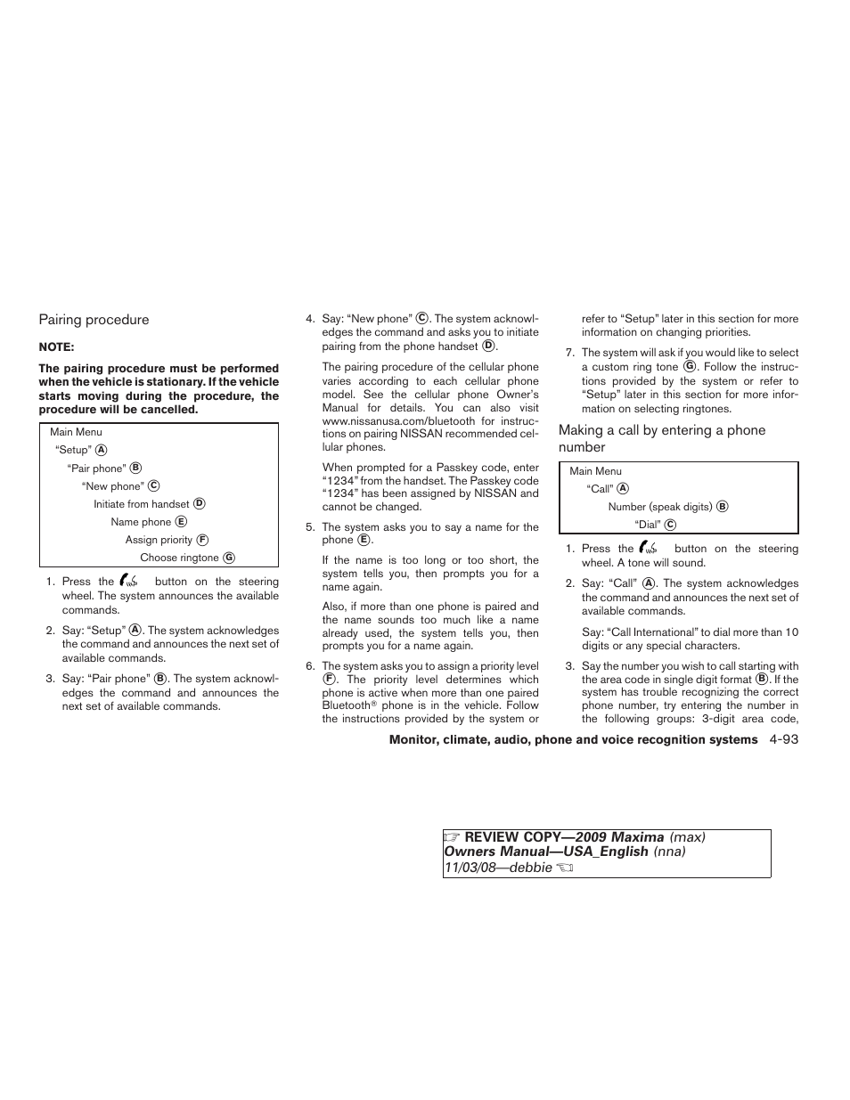 NISSAN 2009 Maxima - Owner's Manual User Manual | Page 246 / 419