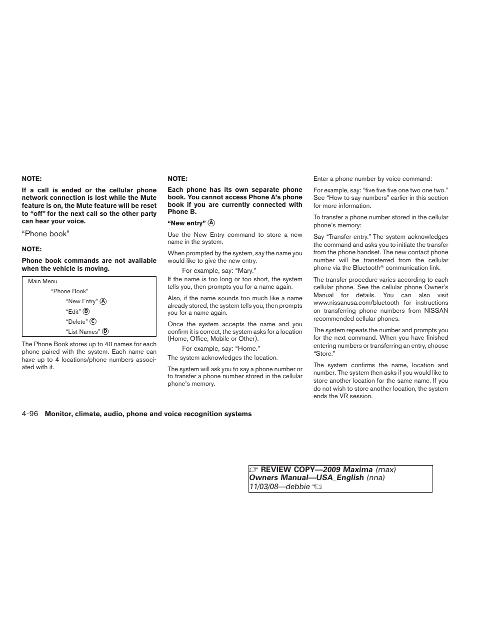 NISSAN 2009 Maxima - Owner's Manual User Manual | Page 249 / 419