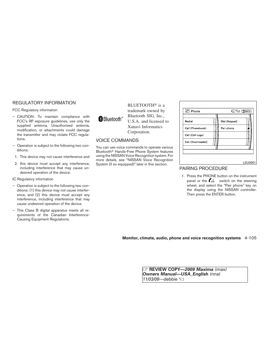 NISSAN 2009 Maxima - Owner's Manual User Manual | Page 258 / 419