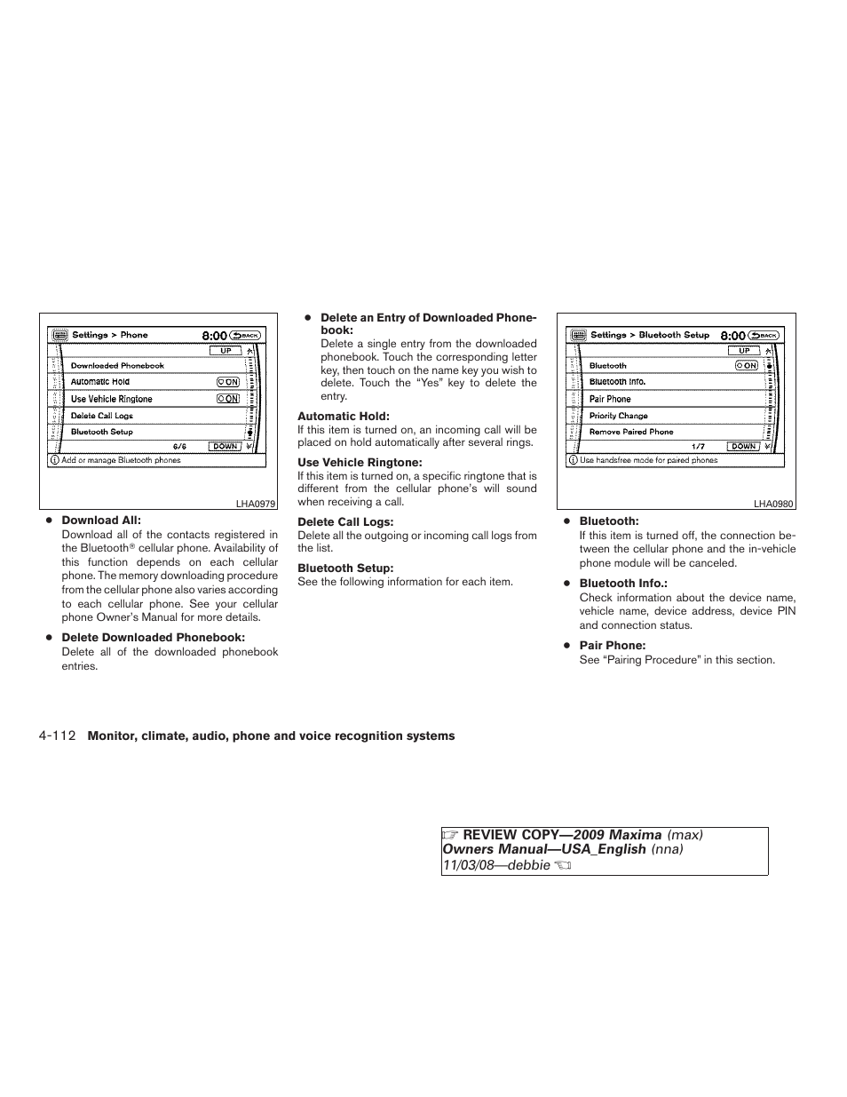 NISSAN 2009 Maxima - Owner's Manual User Manual | Page 265 / 419