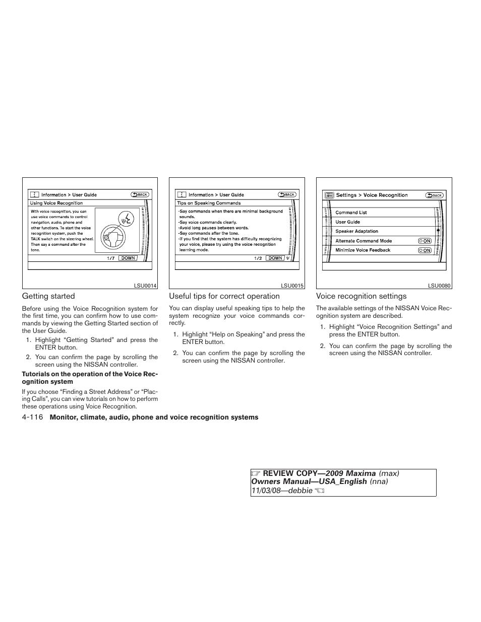 NISSAN 2009 Maxima - Owner's Manual User Manual | Page 269 / 419