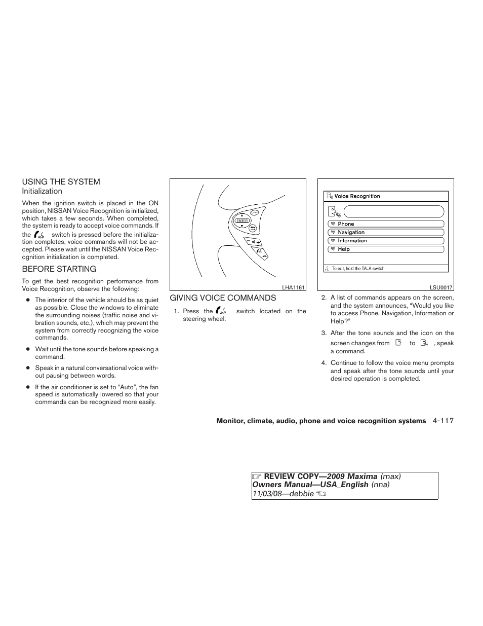 NISSAN 2009 Maxima - Owner's Manual User Manual | Page 270 / 419