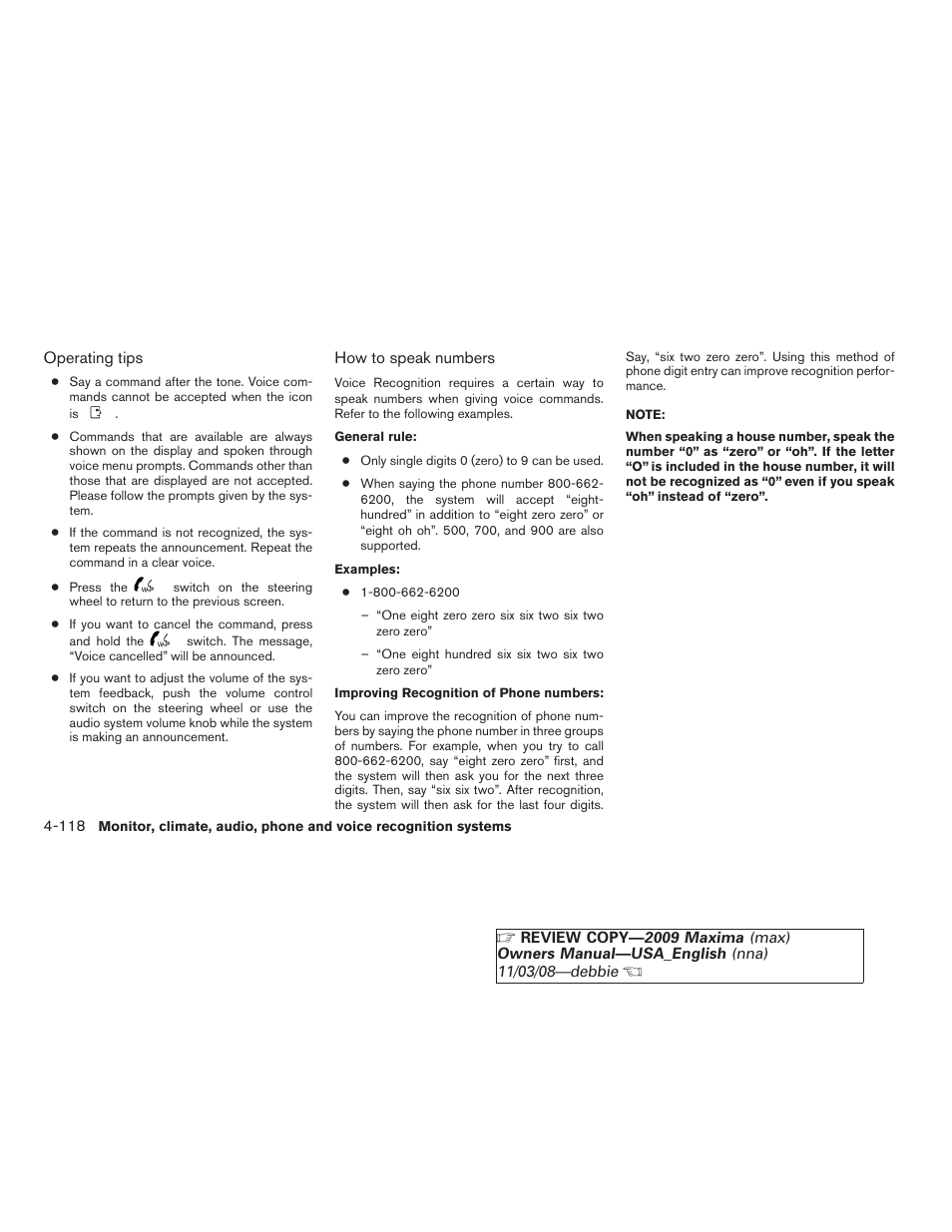 NISSAN 2009 Maxima - Owner's Manual User Manual | Page 271 / 419