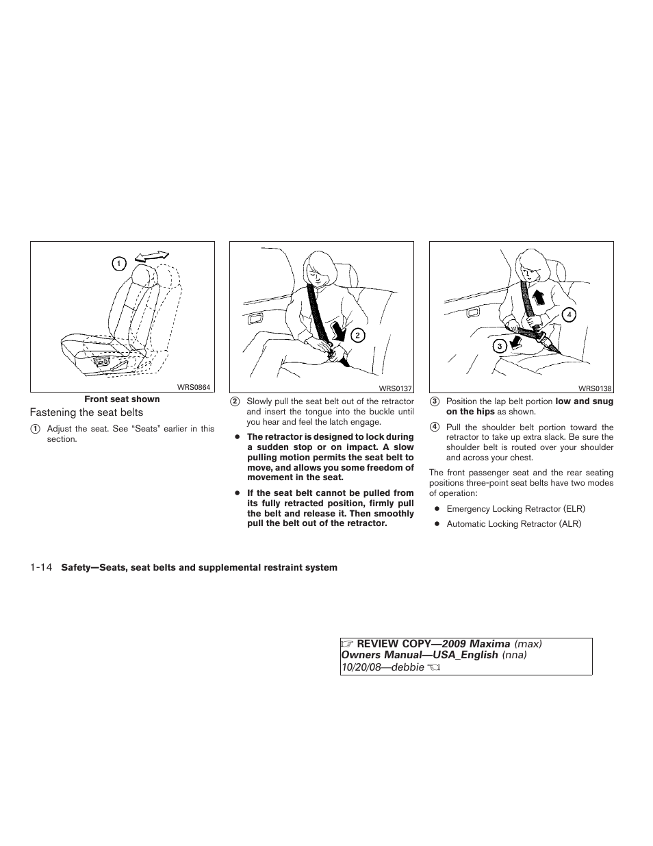 NISSAN 2009 Maxima - Owner's Manual User Manual | Page 29 / 419