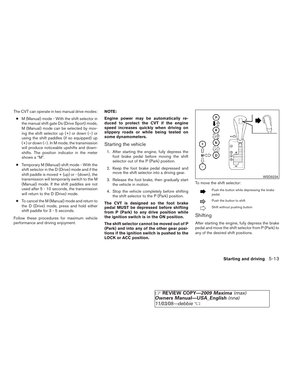 NISSAN 2009 Maxima - Owner's Manual User Manual | Page 304 / 419