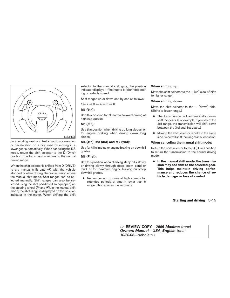 NISSAN 2009 Maxima - Owner's Manual User Manual | Page 306 / 419