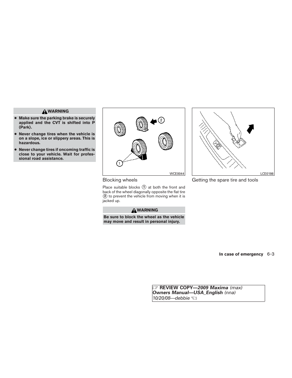 NISSAN 2009 Maxima - Owner's Manual User Manual | Page 322 / 419