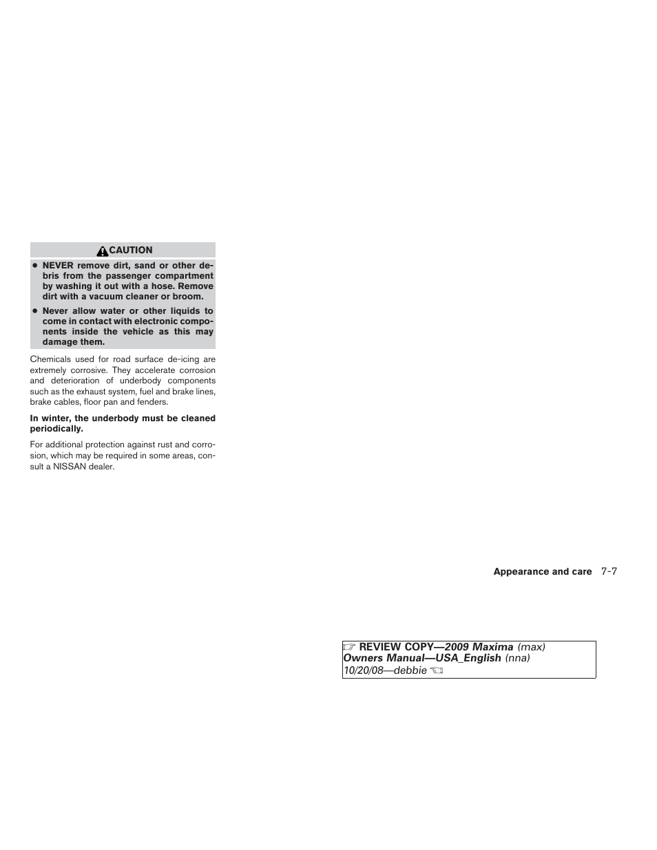 NISSAN 2009 Maxima - Owner's Manual User Manual | Page 340 / 419