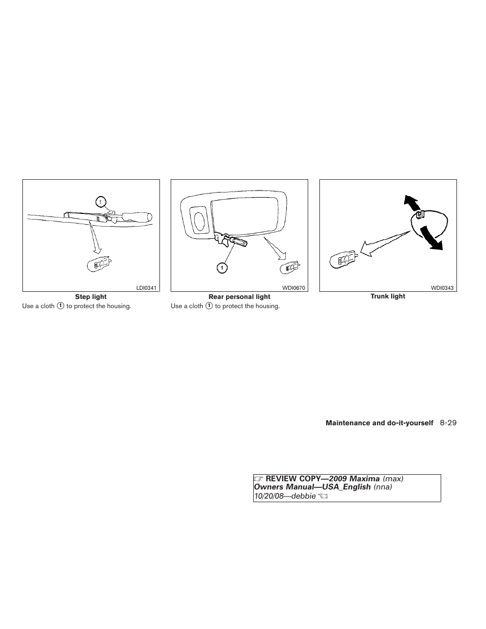 NISSAN 2009 Maxima - Owner's Manual User Manual | Page 370 / 419