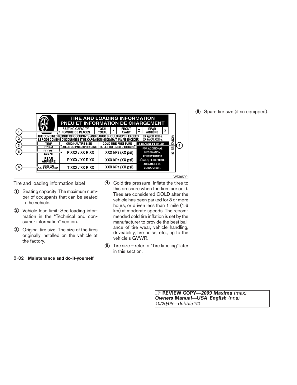 NISSAN 2009 Maxima - Owner's Manual User Manual | Page 373 / 419