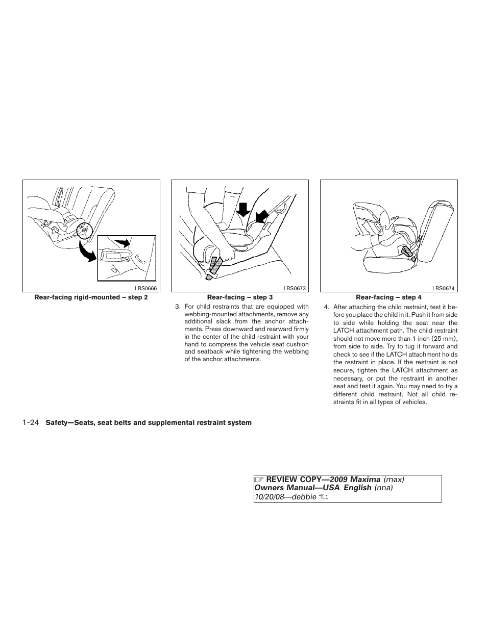 NISSAN 2009 Maxima - Owner's Manual User Manual | Page 39 / 419