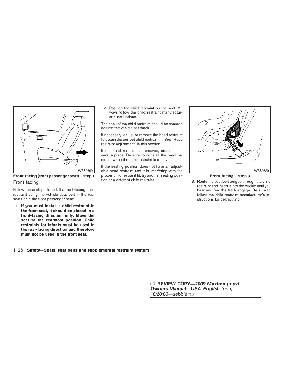 NISSAN 2009 Maxima - Owner's Manual User Manual | Page 41 / 419