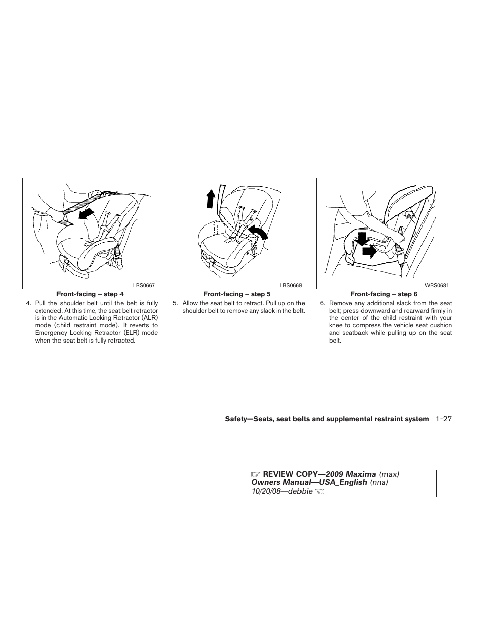 NISSAN 2009 Maxima - Owner's Manual User Manual | Page 42 / 419