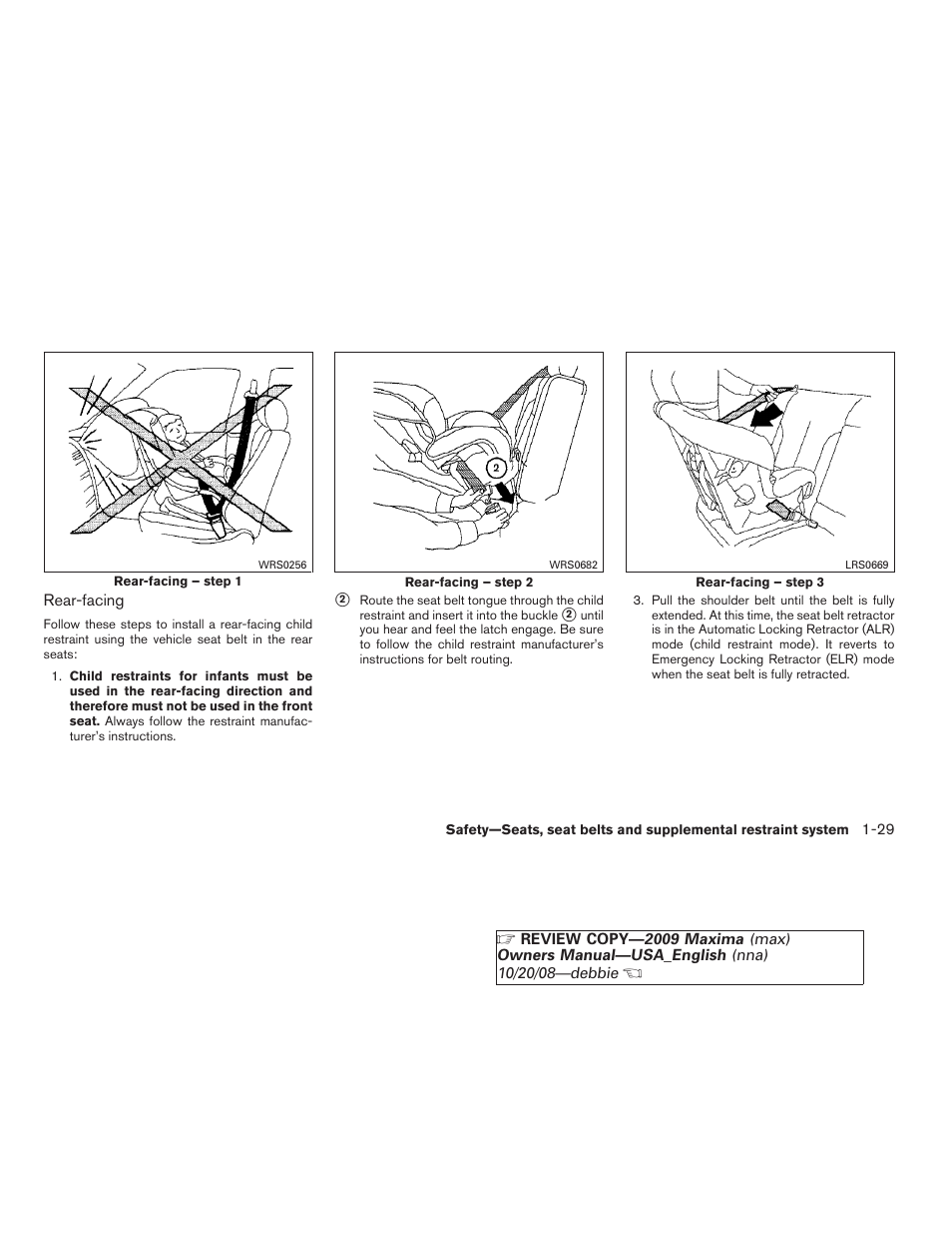 NISSAN 2009 Maxima - Owner's Manual User Manual | Page 44 / 419