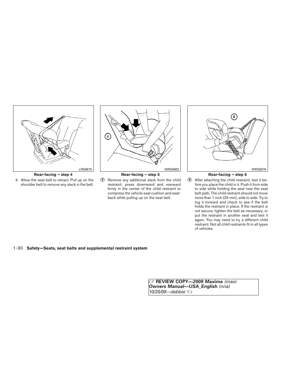 NISSAN 2009 Maxima - Owner's Manual User Manual | Page 45 / 419