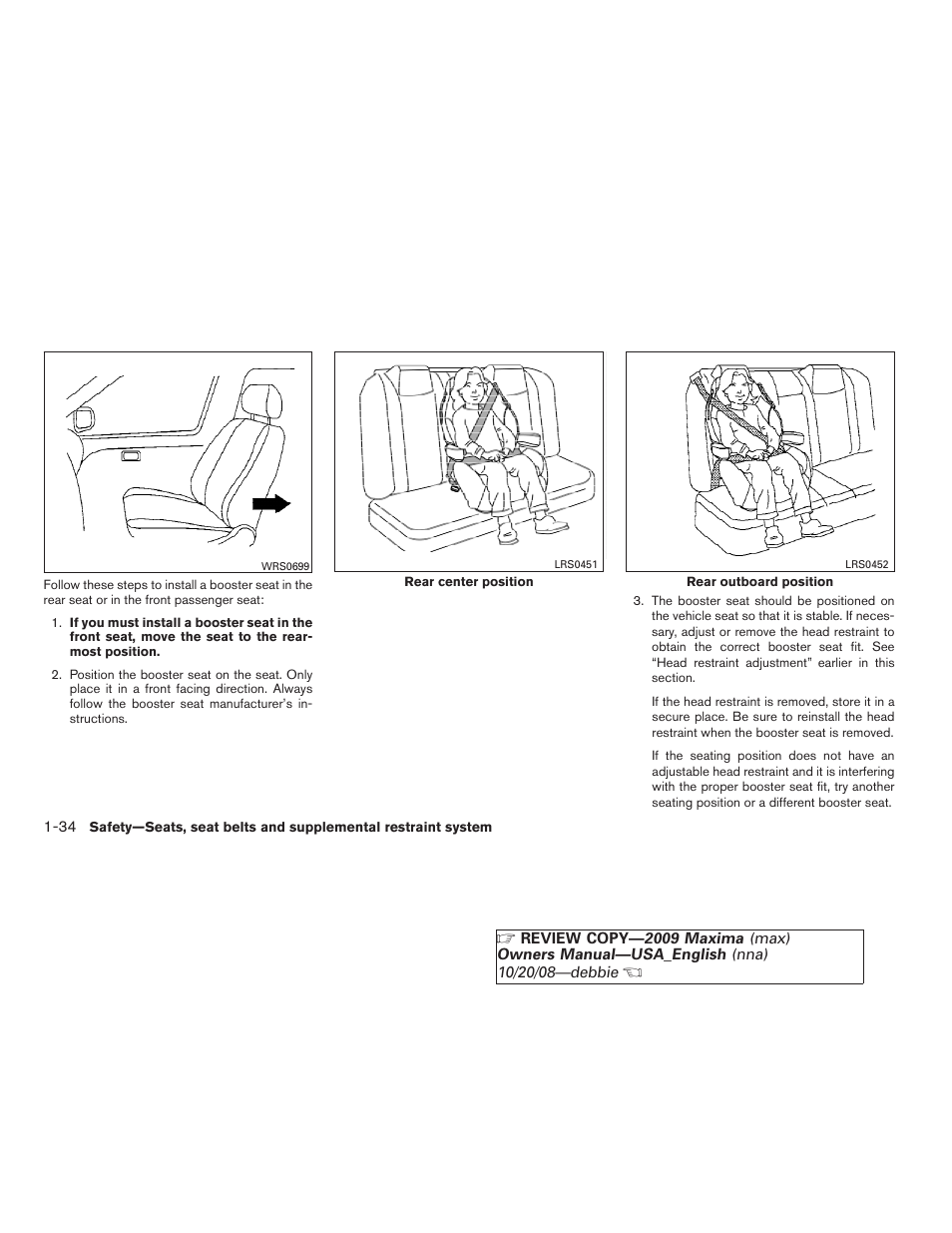 NISSAN 2009 Maxima - Owner's Manual User Manual | Page 49 / 419