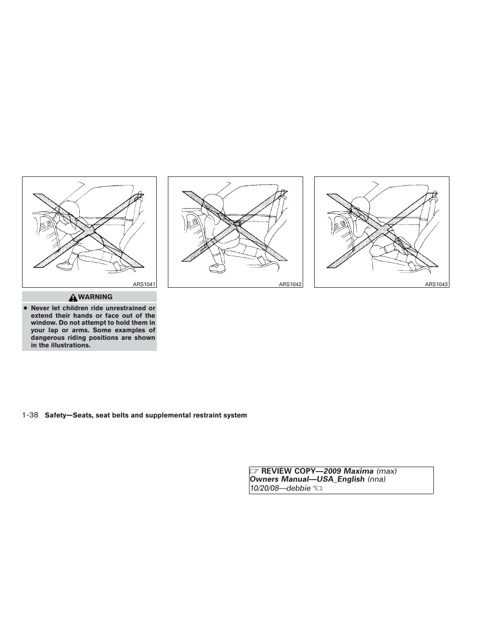 NISSAN 2009 Maxima - Owner's Manual User Manual | Page 53 / 419