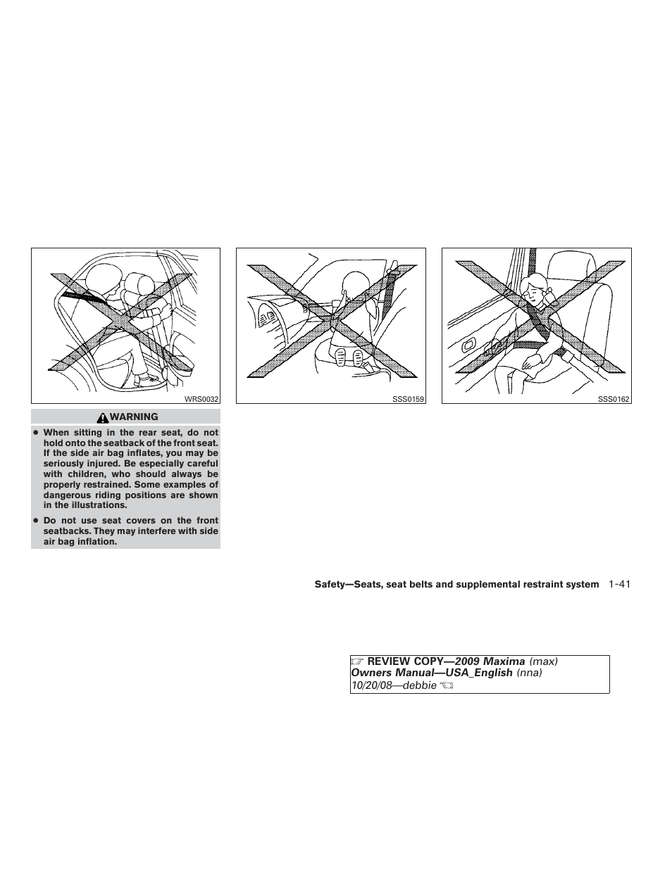 NISSAN 2009 Maxima - Owner's Manual User Manual | Page 56 / 419