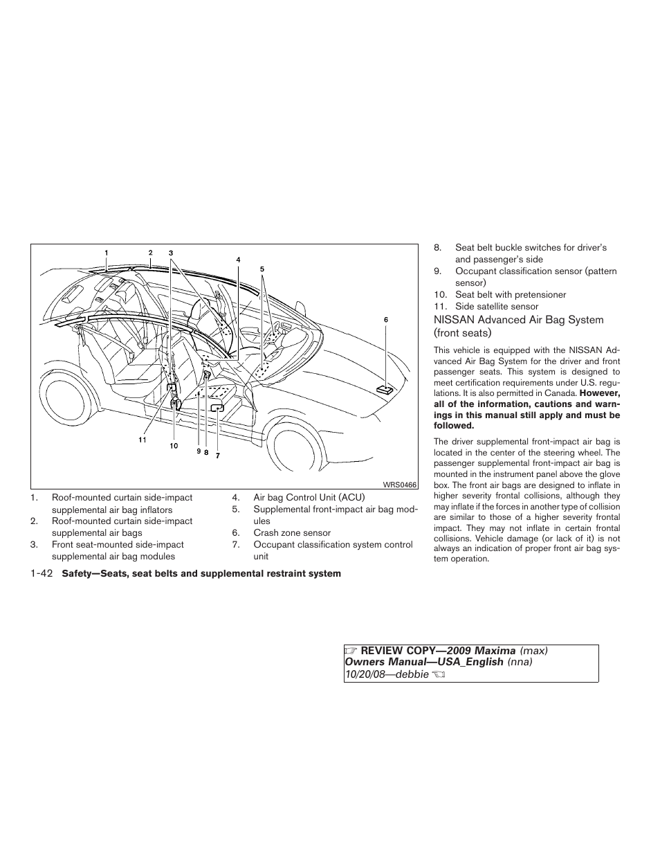 NISSAN 2009 Maxima - Owner's Manual User Manual | Page 57 / 419