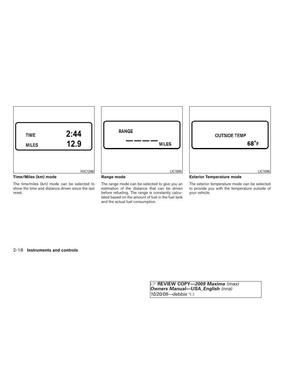 NISSAN 2009 Maxima - Owner's Manual User Manual | Page 85 / 419