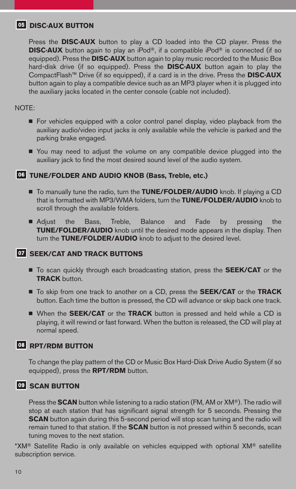 NISSAN 2009 Maxima - Quick Reference Guide User Manual | Page 12 / 52