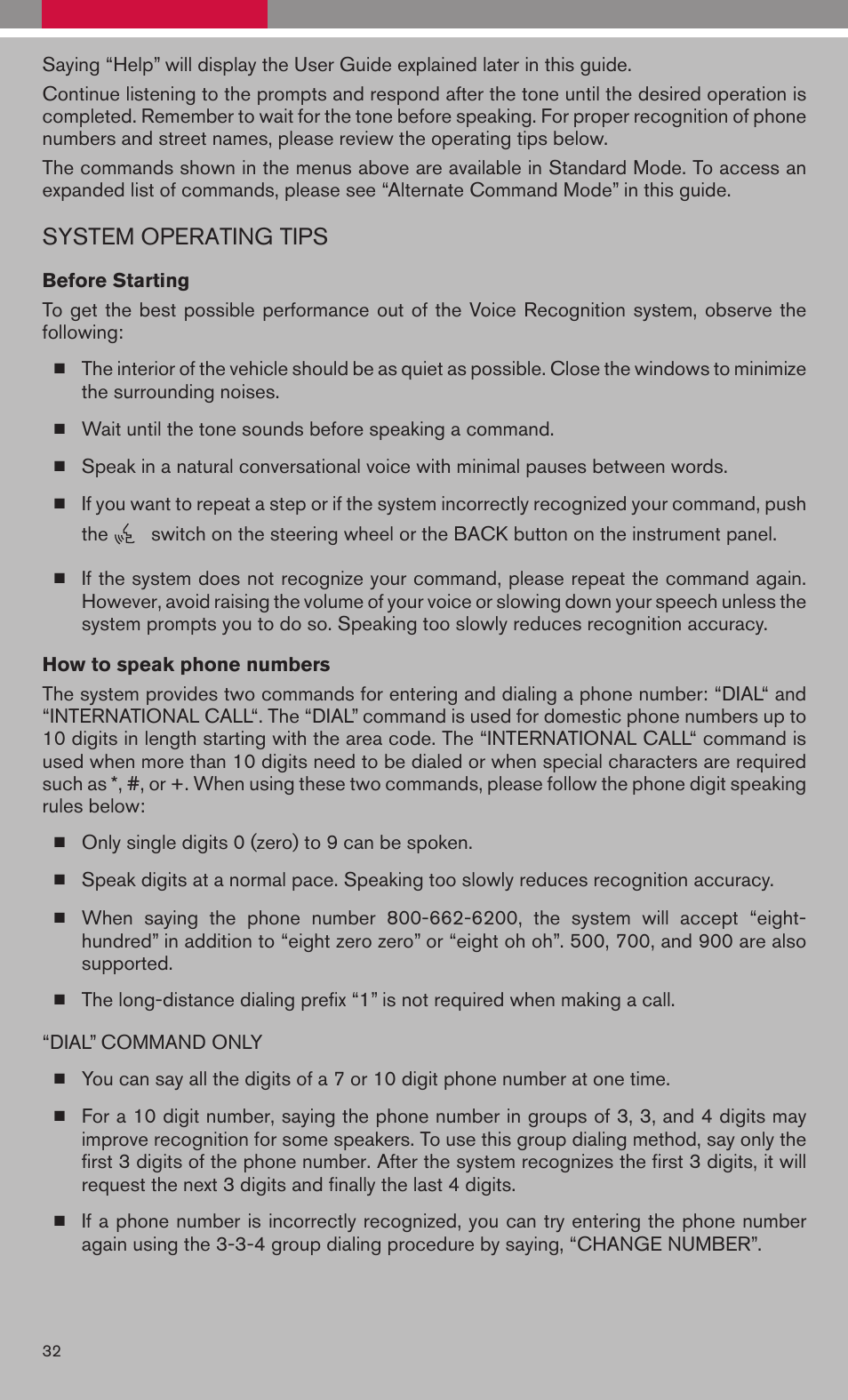 System operating tips | NISSAN 2009 Maxima - Quick Reference Guide User Manual | Page 34 / 52