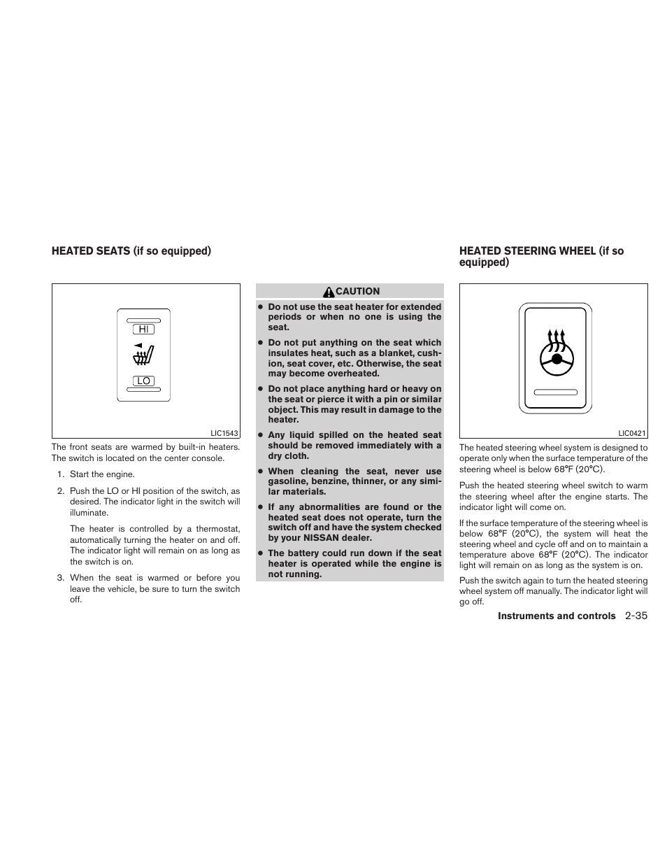 NISSAN 2010 Maxima - Owner's Manual User Manual | Page 108 / 458