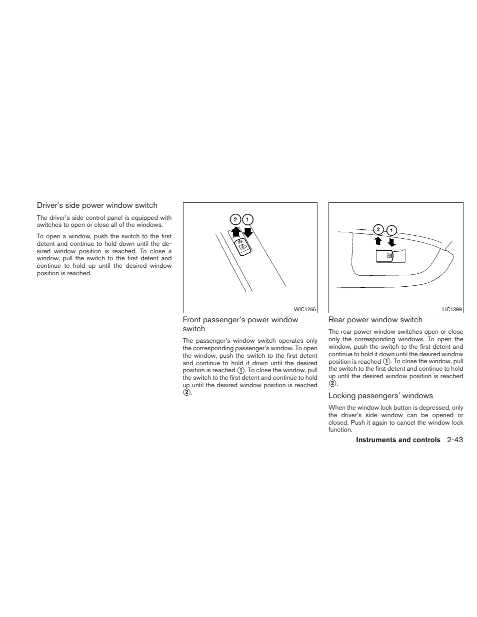 NISSAN 2010 Maxima - Owner's Manual User Manual | Page 116 / 458