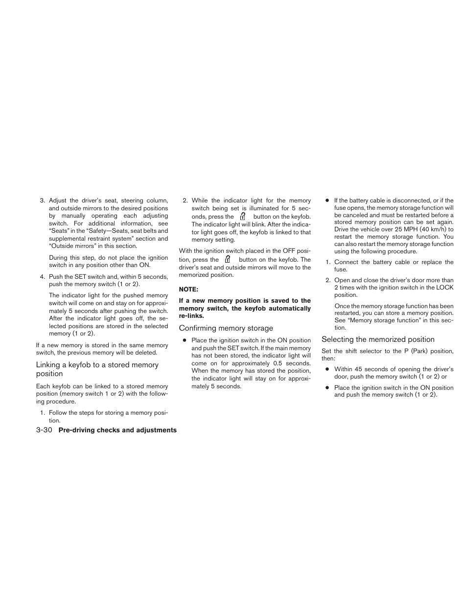 NISSAN 2010 Maxima - Owner's Manual User Manual | Page 159 / 458