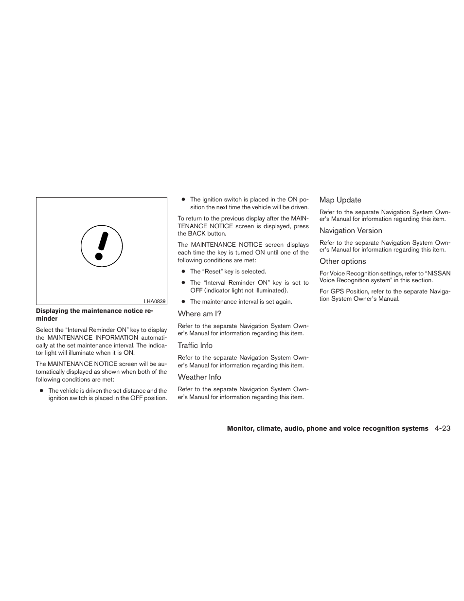 NISSAN 2010 Maxima - Owner's Manual User Manual | Page 184 / 458